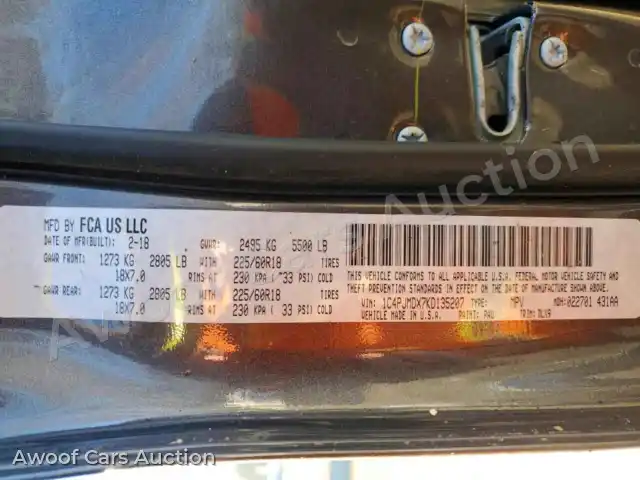 2019 Jeep Grand Cherokee 1C4PJMDX7KD135207 — Copart auction photo 13