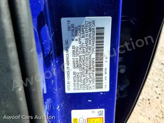 2018 Honda Accord 1HGCV1F36JA210413 — photo 12 de la vente Copart