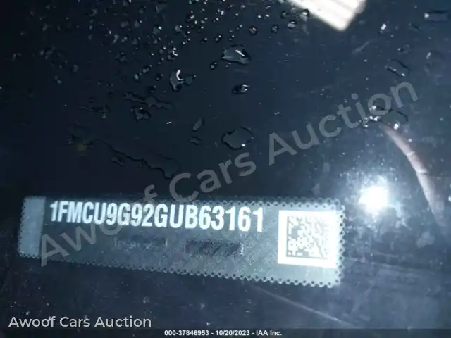 2016 Ford Escape 1FMCU9G92GUB63161 — Iaai auction photo 9