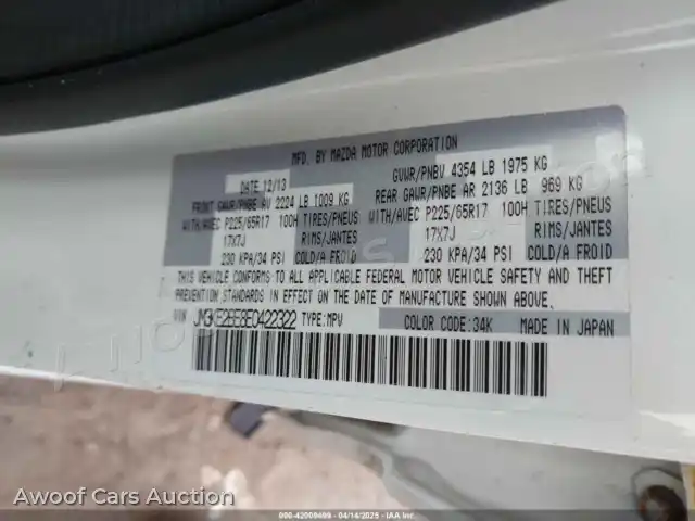 2014 Mazda CX-5 JM3KE2BE8E0422322 — Iaai auction photo 9