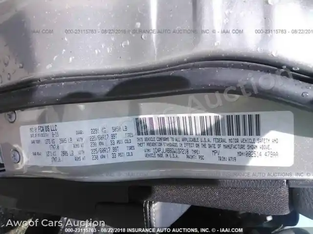 2016 Jeep Cherokee 1C4PJLAB8GW137210 — photo 9 de la vente Iaai