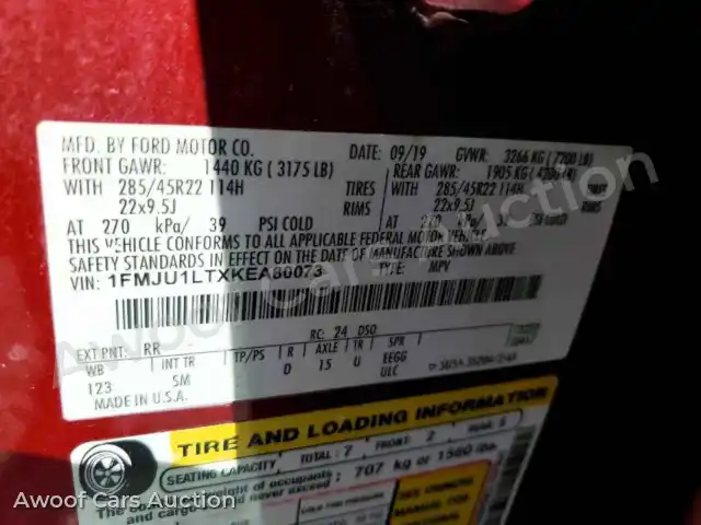 2019 Ford Expedition 1FMJU1LTXKEA80073 — Copart auction photo 13