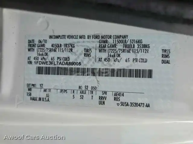 2010 Ford ALL Models 1FDWE3FL7ADA89005 — Copart auction photo 13