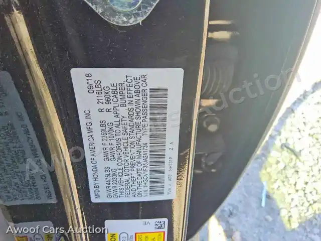 2018 Honda Accord 1HGCV1F35JA241734 — photo 13 de la vente Copart