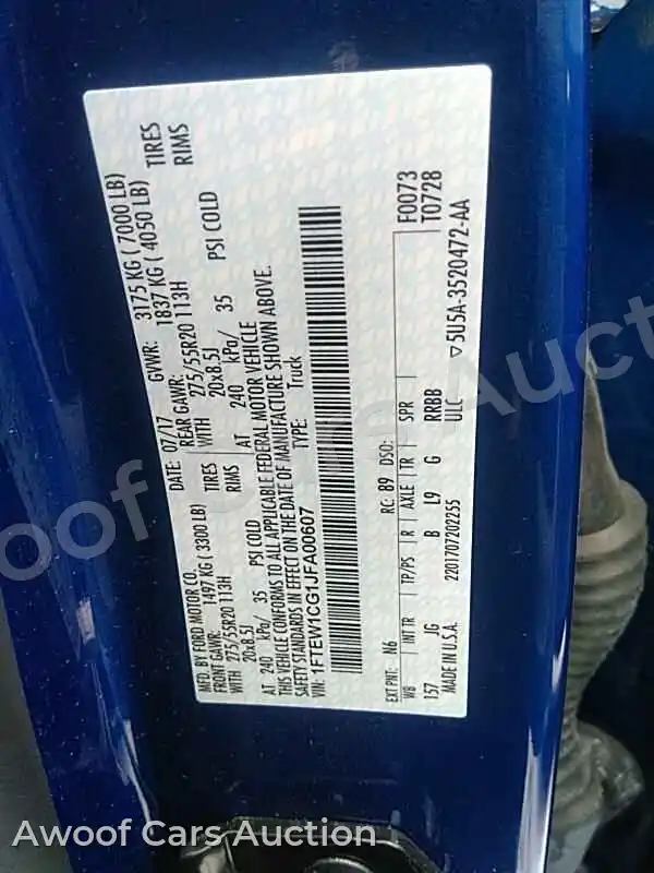 2018 Ford F150 1FTEW1CG1JFA00607 — Manheim auction photo 6
