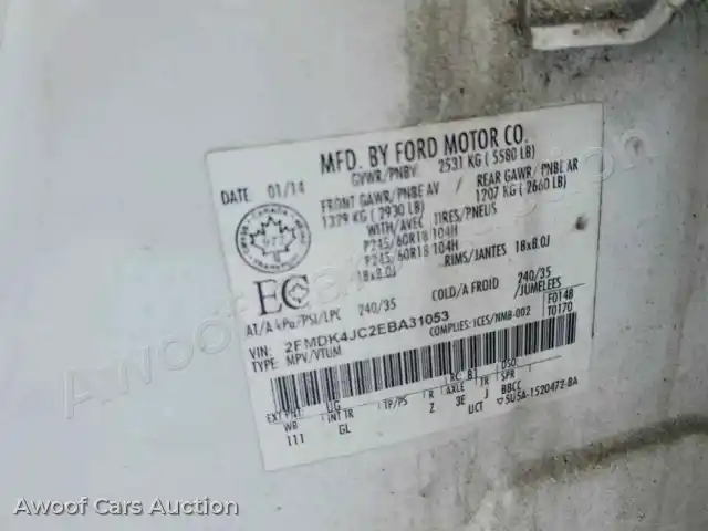2014 Ford Edge 2FMDK4JC2EBA31053 — Copart auction photo 13