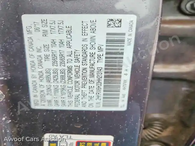 2017 Honda CRV 2HKRW6H33HH213143 — Copart auction photo 13