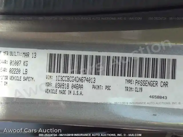 2013 Chrysler 200 1C3CCBCG4DN674013 — Iaai auction photo 9