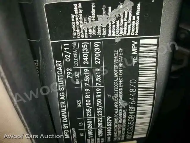 2011 Mercedes-Benz GLK 350 WDCGG5GB4BF644870 — Copart auction photo 10