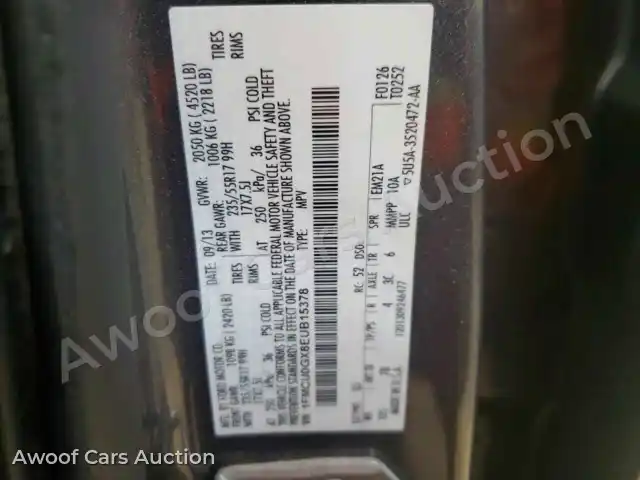2014 Ford Escape 1FMCU0GX8EUB15378 — Copart auction photo 13