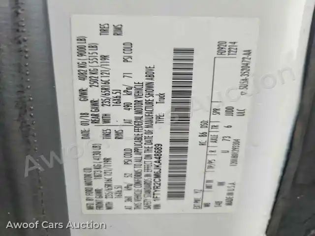 2018 Ford Transit 1FTYR2CM6JKA48689 — Copart auction photo 13