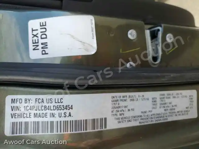 2020 Jeep Grand Cherokee 1C4PJLCB4LD653454 — photo 14 de la vente Copart