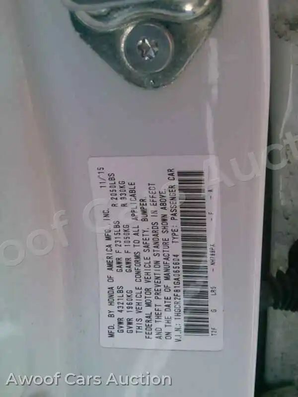 2016 Honda Accord 1HGCR2F81GA065604 — Manheim auction photo 6