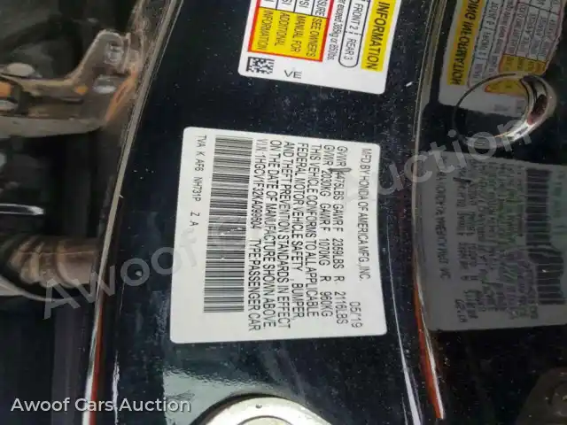 2019 Honda Accord 1HGCV1F32KA099604 — Copart auction photo 12