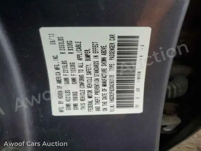2013 Honda Accord 1HGCR2F82DA280176 — Copart auction photo 13