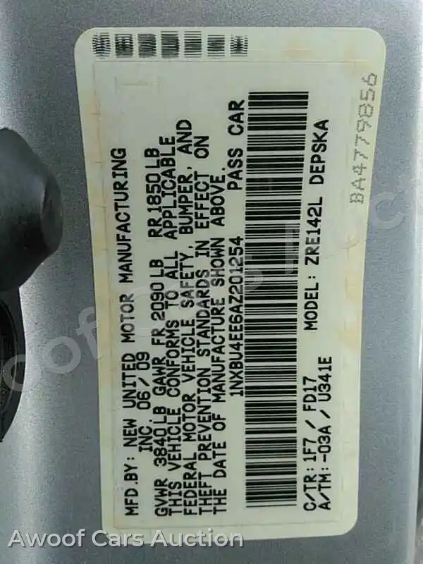 2010 Toyota Corolla 1NXBU4EE6AZ201254 — Manheim auction photo 6