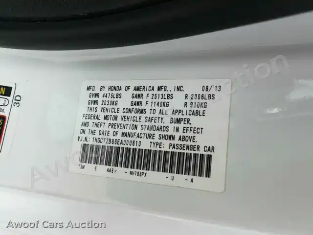 2014 Honda Accord 1HGCT2B86EA000610 — Manheim auction photo 6