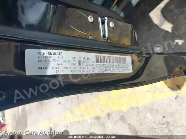 2019 Jeep Cherokee 1C4PJLCB9KD455726 — Iaai auction photo 9