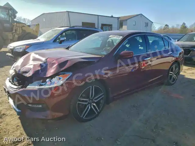 2016 Honda Accord 1HGCR2F56GA040929 — photo 1 de la vente Copart