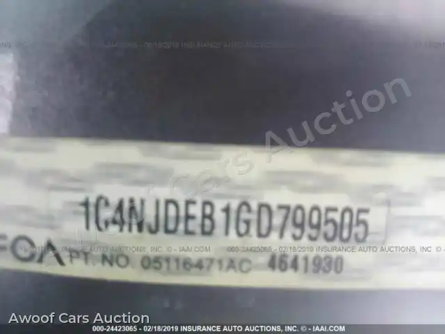 2016 Jeep Compass 1C4NJDEB1GD799505 — Iaai auction photo 9
