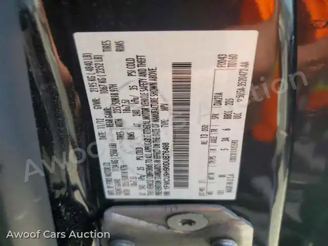 2013 Ford Escape 1FMCU9H90DUB76498 — hoton gwanjo Copart na 13