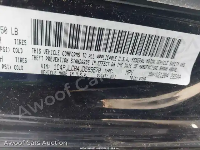 2018 Jeep Cherokee 1C4PJLCB4JD595570 — Iaai auction photo 9