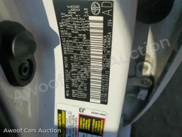 2012 Toyota Corolla 2T1BU4EE9CC855833 — Copart auction photo 13