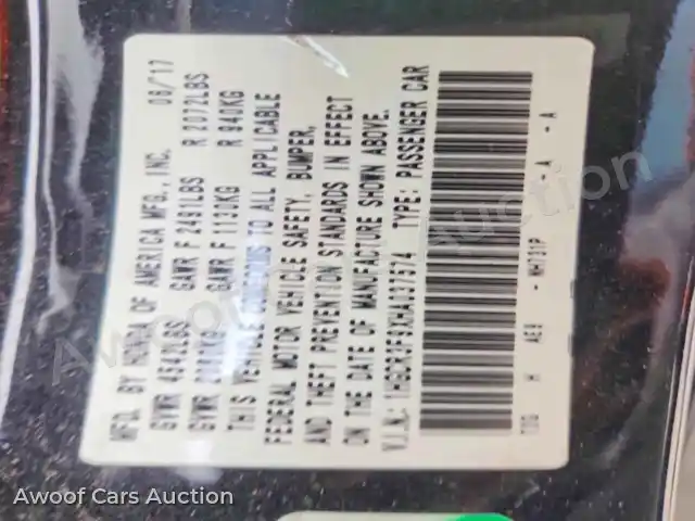 2017 Honda Accord 1HGCR3F9XHA037574 — Copart auction photo 13