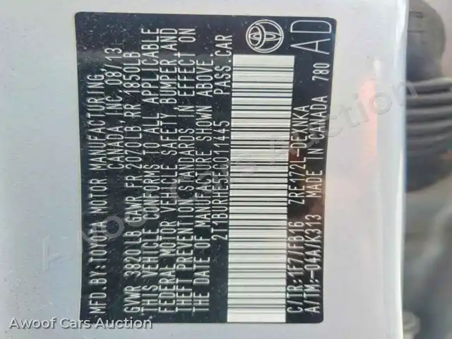 2014 Toyota Corolla 2T1BURHE5EC011445 — Copart auction photo 13