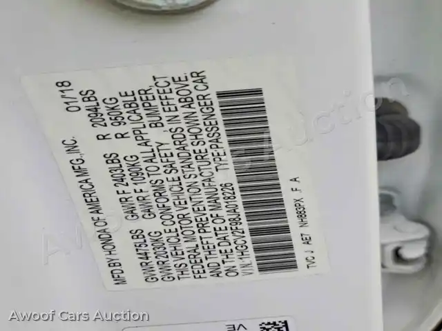 2018 Honda Accord 1HGCV2F98JA018226 — photo 12 de la vente Copart