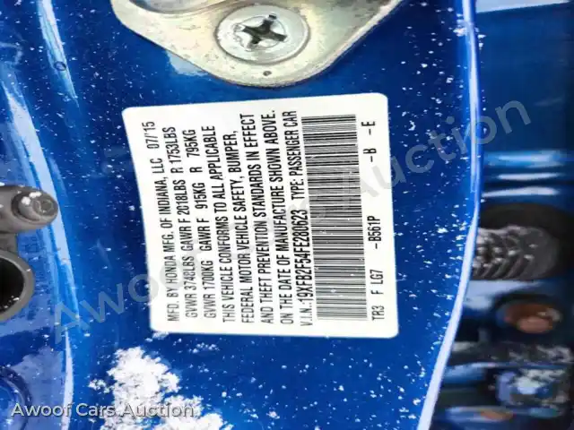 2015 Honda Civic 19XFB2F54FE280623 — Copart auction photo 13