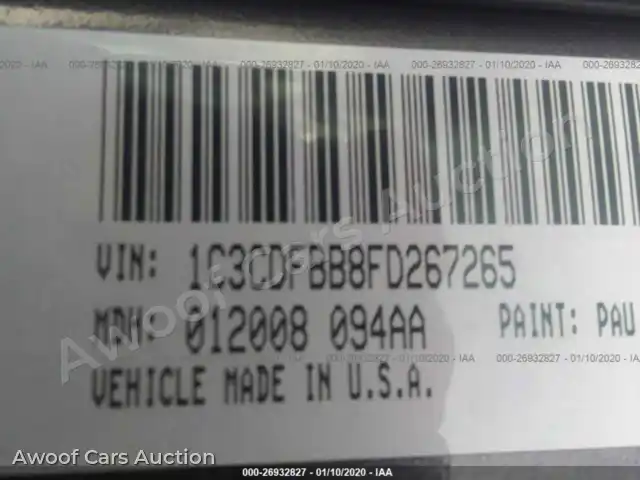 2015 Dodge Dart 1C3CDFBB8FD267265 — Iaai auction photo 9