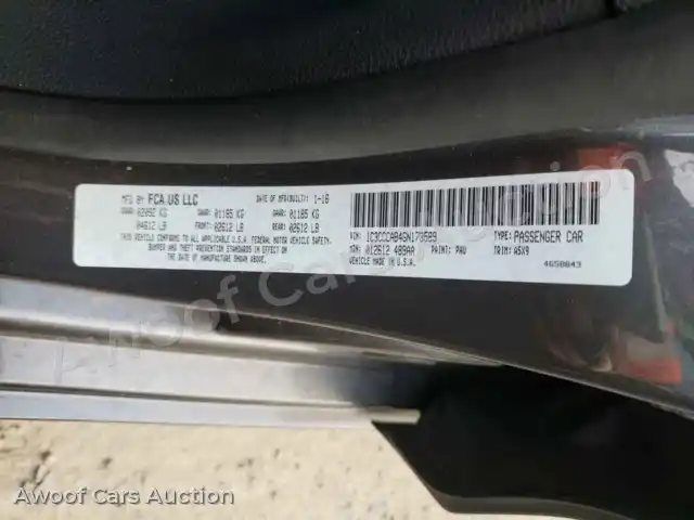 2016 Chrysler 200 1C3CCCAB4GN173589 — Copart auction photo 10