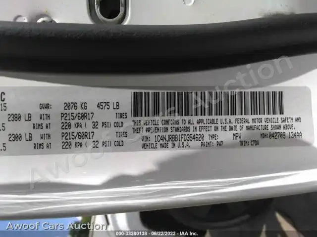 2015 Jeep Patriot 1C4NJRBB1FD354620 — Iaai auction photo 9