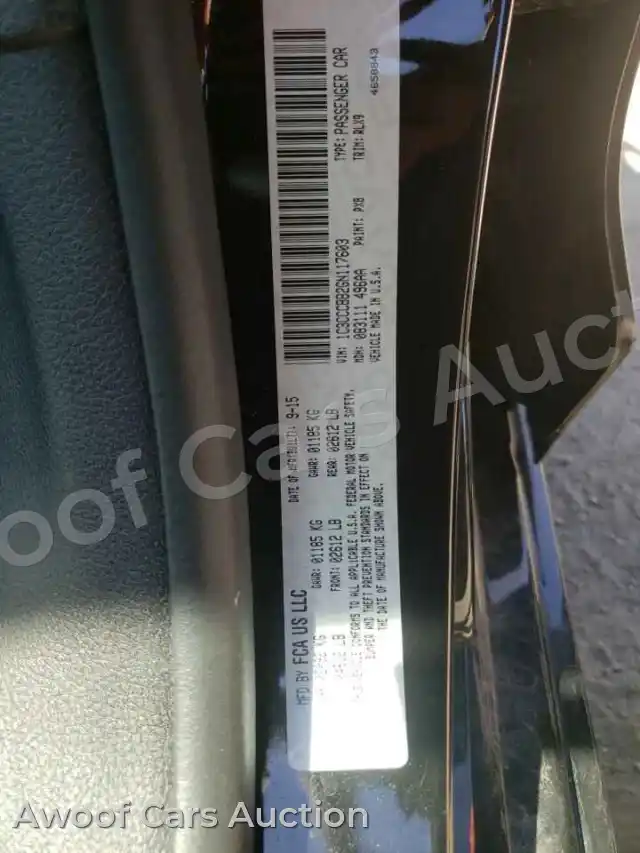 2016 Chrysler 200 1C3CCCBB2GN117603 — hoton gwanjo Copart na 10