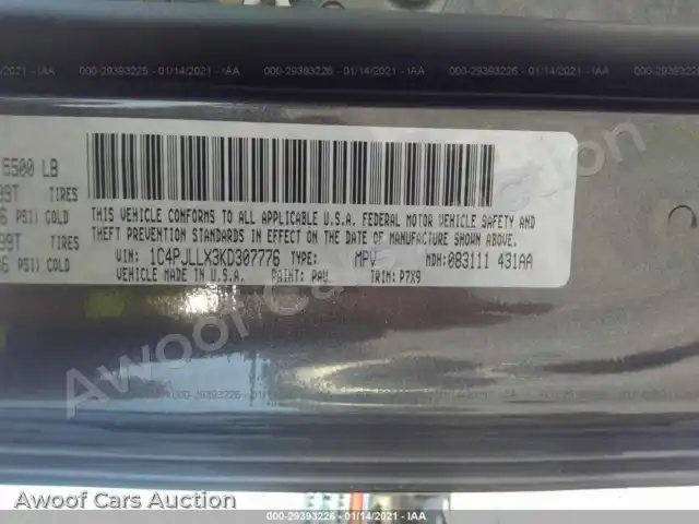 2019 Jeep Cherokee 1C4PJLLX3KD307776 — hoton gwanjo Iaai na 9