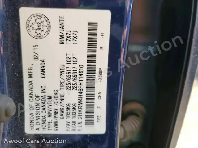 2015 Honda CRV 2HKRM4H46FH114610 — Copart auction photo 13