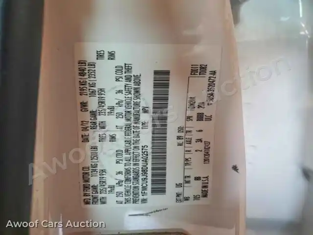 2013 Ford Escape 1FMCU9J98DUA02575 — Copart auction photo 14