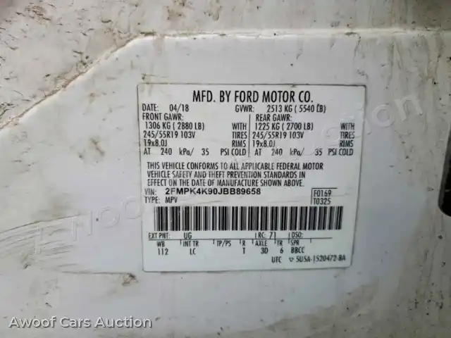 2018 Ford Edge 2FMPK4K90JBB89658 — photo 13 de la vente Copart
