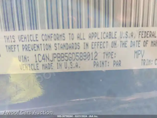 2016 Jeep Patriot 1C4NJPBB5GD589012 — Iaai auction photo 9