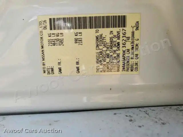 2017 Nissan Maxima 1N4AA6APXHC362367 — Copart auction photo 12
