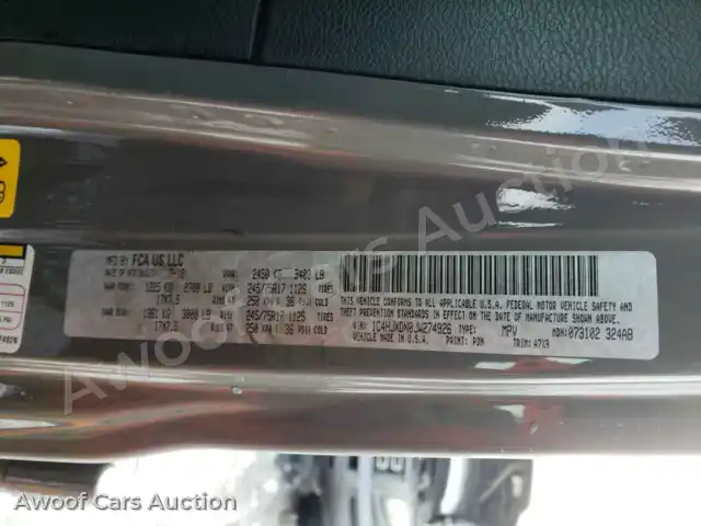 2018 Jeep Wrangler 1C4HJXDN0JW274926 — Copart auction photo 10