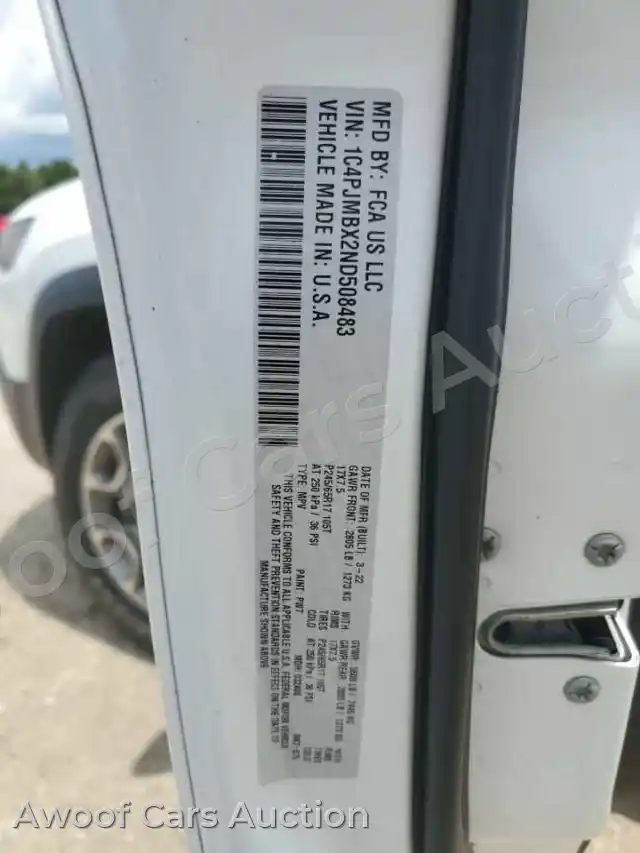 2022 Jeep Cherokee 1C4PJMBX2ND508483 — Copart auction photo 12