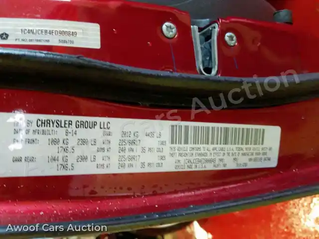 2014 Jeep Compass 1C4NJCEB4ED900849 — Copart auction photo 10