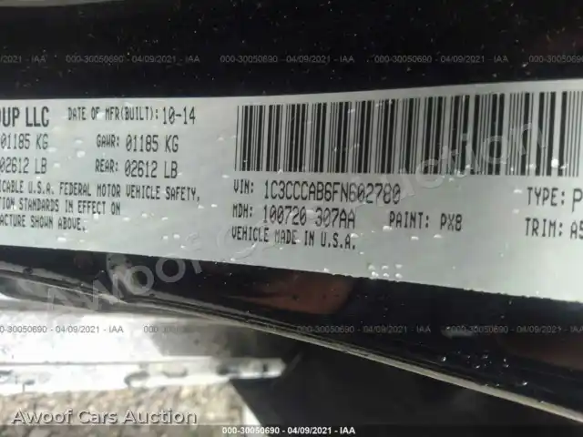 2015 Chrysler 200 1C3CCCAB6FN602780 — Iaai auction photo 9
