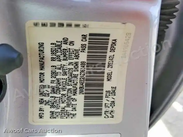 2010 Toyota Corolla 1NXBU4EE2AZ361499 — hoton gwanjo Copart na 12