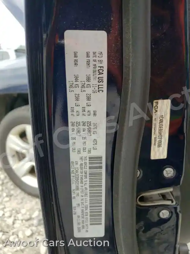 2017 Jeep Compass 1C4NJDEB9HD210086 — photo 13 de la vente Copart