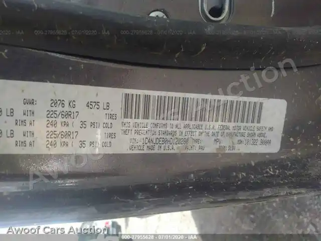 2017 Jeep Compass 1C4NJDEB0HD128280 — Iaai auction photo 9