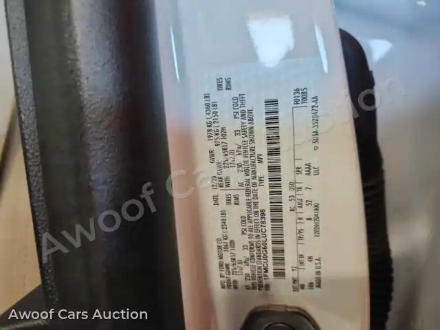 2020 Ford Escape 1FMCU0G60LUC78398 — hoton gwanjo Copart na 13