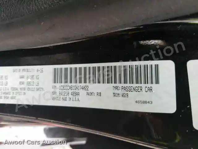 2016 Chrysler 200 1C3CCCAB1GN174022 — hoton gwanjo Manheim na 12